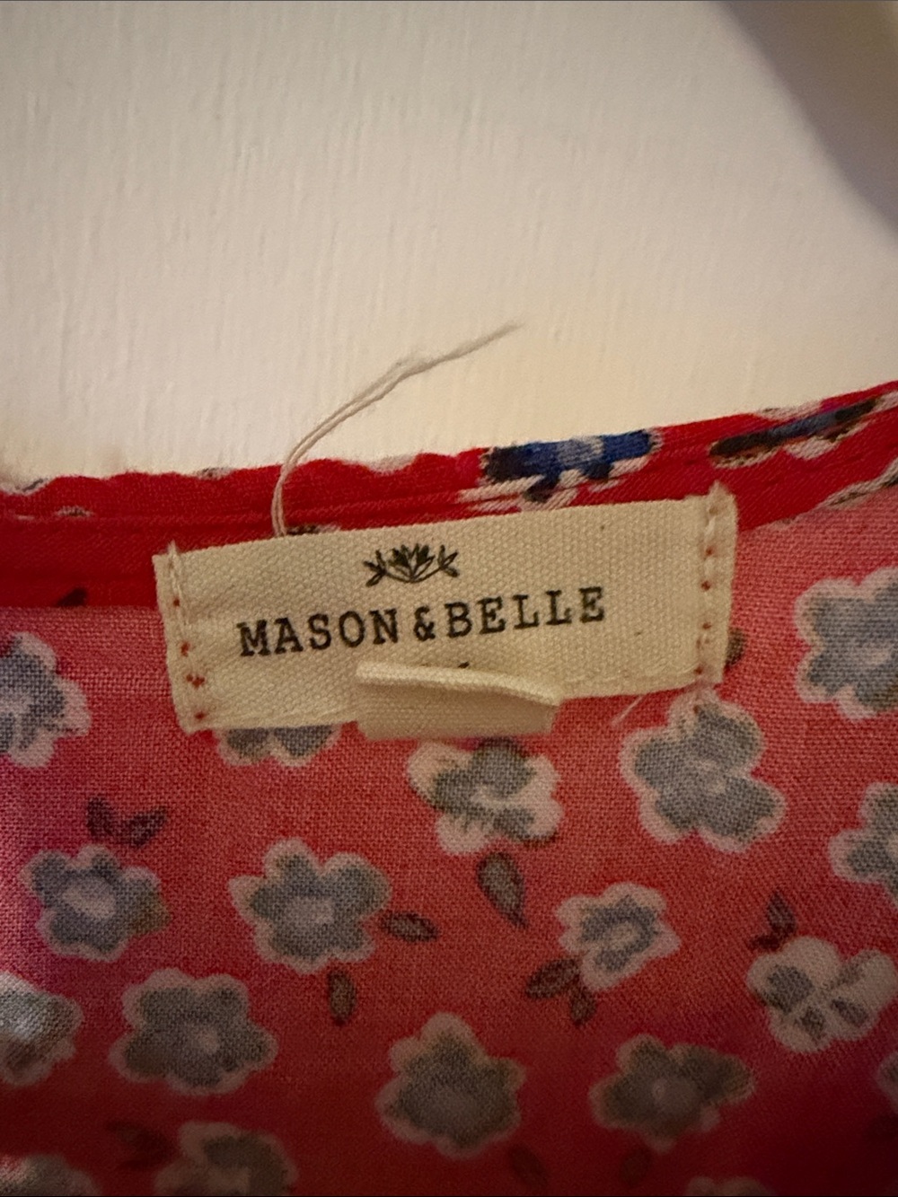 Red Floral Button-Front Mini Dress - Picture 2 of 4